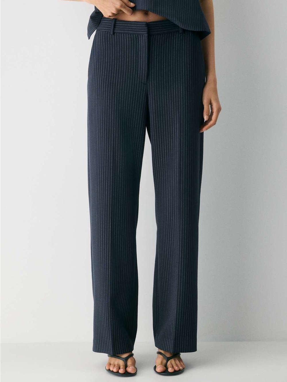 Aritzia Babaton The Agency Pant Pin Stripe Navy